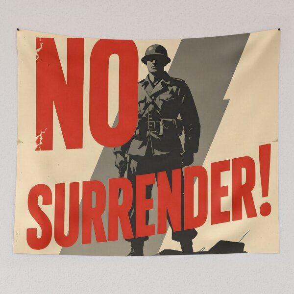Item preview, No Surrender! | Vintage Propaganda Poster Art designed and sold by Mr-Saxon.