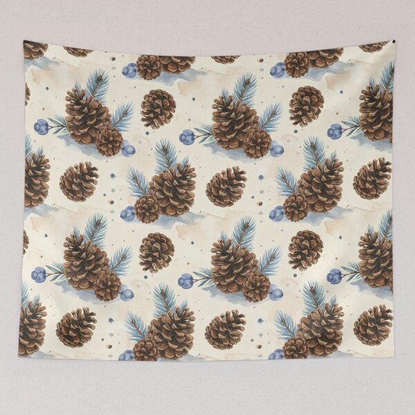 Item preview, Brown Green Rustic Winter Seamless Christmas Pattern designed and sold by FuzionRaptor.