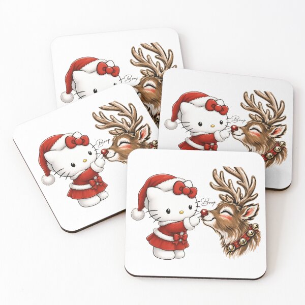 Item preview, Hello Kitty Christmas with Reindeer – Cute  Kawaii Retro Winter Holiday Aesthetic Design designed and sold by rfd2.
