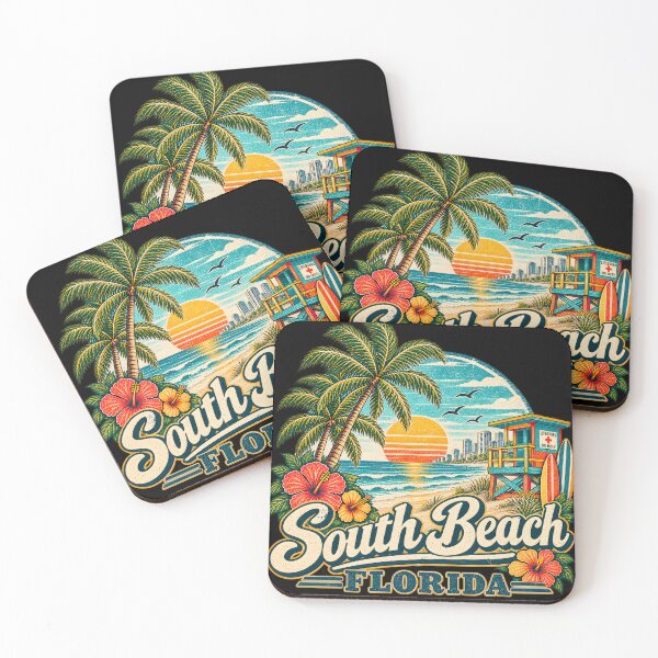 Item preview, This is a tropical beach design for South Beach, Florida designed and sold by RBBeachDesigns.