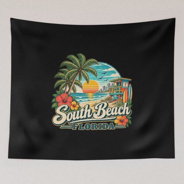 Item preview, This is a tropical beach design for South Beach, Florida designed and sold by RBBeachDesigns.