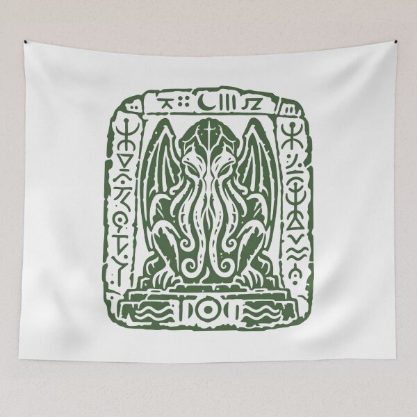 Item preview, H. P. Lovecraft Ancient Green Cthulhu Tablet designed and sold by Fenay Designs.