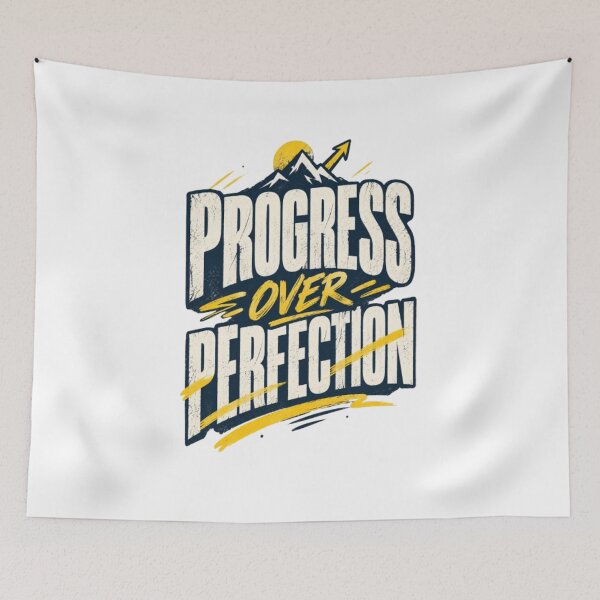 Item preview, Progress Over Perfection – Growth Mindset Motivational Design designed and sold by JustDoIt27.