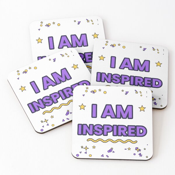 Item preview, I Am Inspired Motivational Slogan Design designed and sold by JiderichHub.