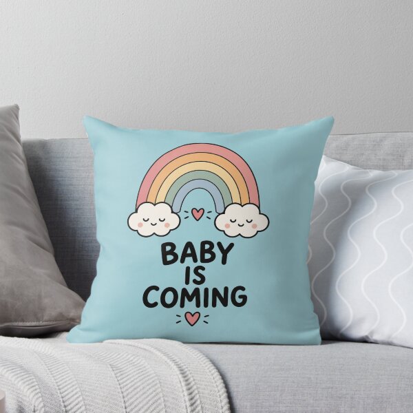 Item preview, Baby Is Coming Pastel Rainbow Announcement designed and sold by kstheladesigns.