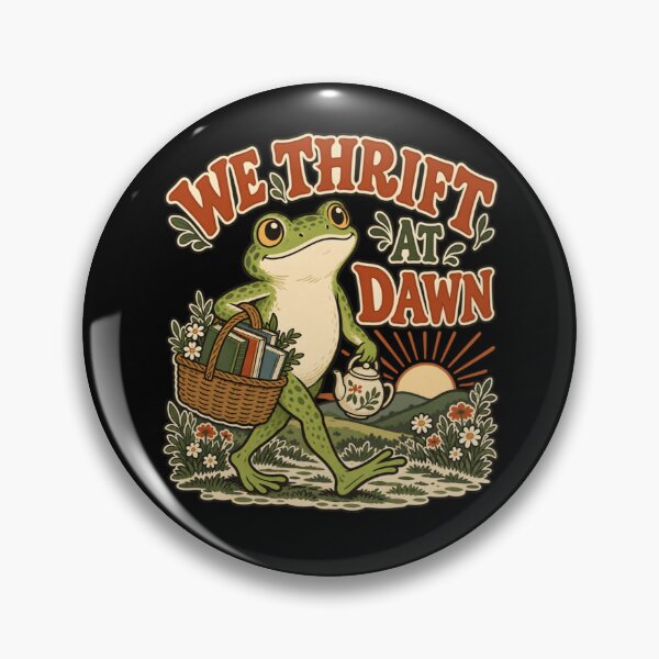 Item preview, We Thrift at Dawn Frog Vintage Treasure Hunter designed and sold by NAAYAX.
