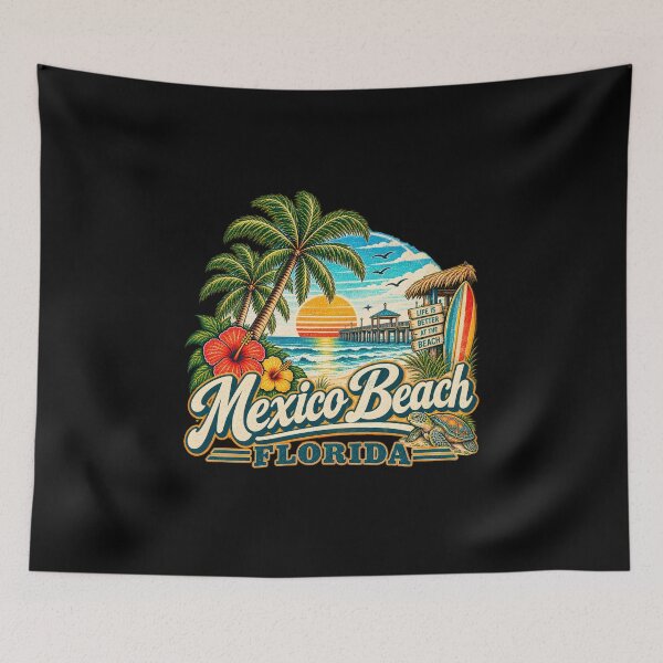 Item preview, This is a tropical beach design for Mexico Beach, Florida designed and sold by RBBeachDesigns.