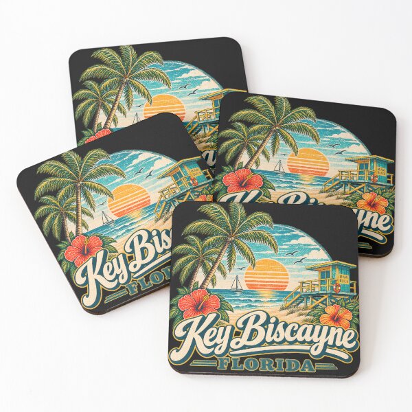 Item preview, This is a tropical beach design for Key Biscayne, Florida designed and sold by RBBeachDesigns.