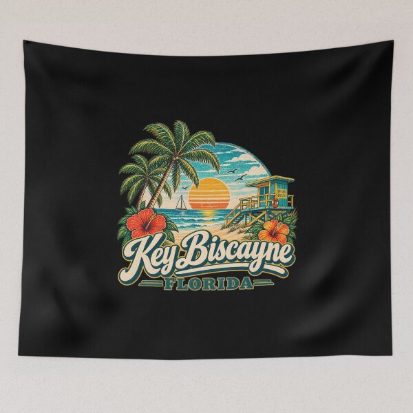 Item preview, This is a tropical beach design for Key Biscayne, Florida designed and sold by RBBeachDesigns.