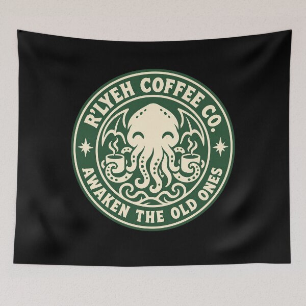 Item preview, H. P. Lovecraft R'lyeh Coffee: Awaken the Old Ones designed and sold by Fenay Designs.