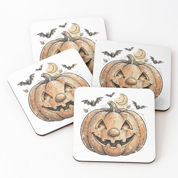 Item preview, Vintage Jack O Lantern Retro Halloween Pumpkin Distressed Old Postcard Art designed and sold by Funky Mobile Studio.