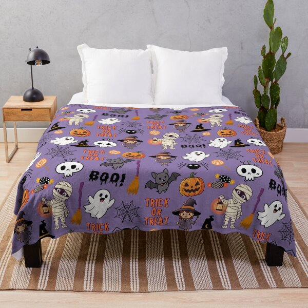 Item preview, Cute Halloween Icon Collage Pattern designed and sold by Dino-Lune.