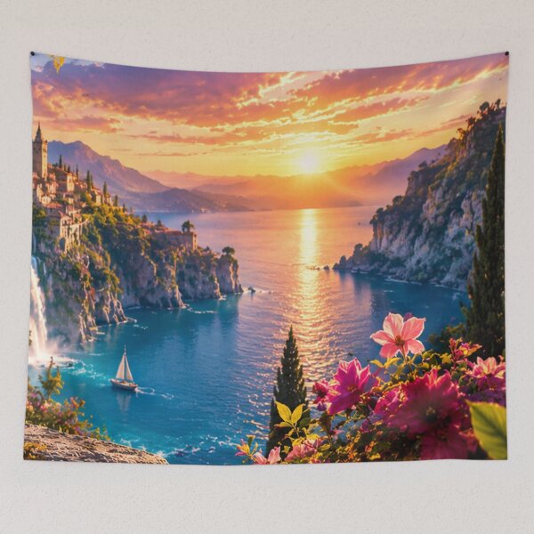 Item preview, Enchanted Dreams Sunset Landscape designed and sold by Simplybe1.