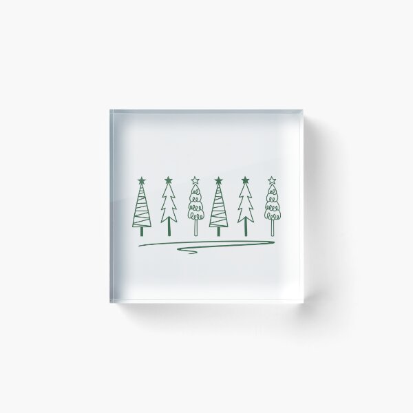 Item preview, Minimalist Christmas Trees Forest Line Art Holiday designed and sold by HYPNK.