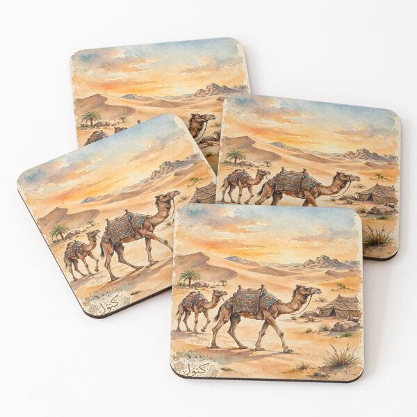 Item preview, *Desert Camel Caravan at Sunset  designed and sold by Kanwal Kamran .