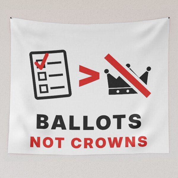 Item preview, Ballots Not Crowns – No Kings Vote 2026 designed and sold by AntifaShop.