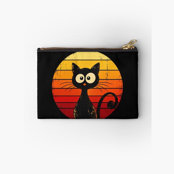 Item preview, Retro Sunset Cat – Vintage Black Cat Graphic designed and sold by sonsunarts.