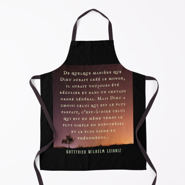 Item preview, Gottfried Wilhelm Leibniz quote: De quelque manière que Dieu aurait créé le monde, il aurait toujours été régulier et dans un certain ordre général. designed and sold by artbleed.