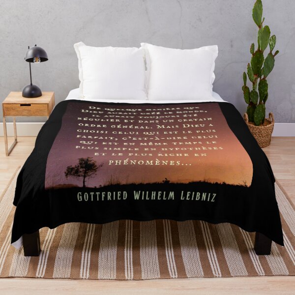 Item preview, Gottfried Wilhelm Leibniz quote: De quelque manière que Dieu aurait créé le monde, il aurait toujours été régulier et dans un certain ordre général. designed and sold by artbleed.