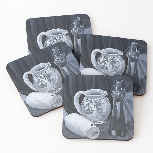 Item preview, Cat Wine Still Life designed and sold by SmolArtDork.