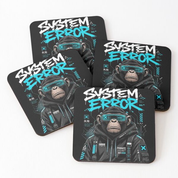 Item preview, Cyber Ape Streetwear Techwear Glitch Aesthetic T-Shirt designed and sold by Aura Craft Co..