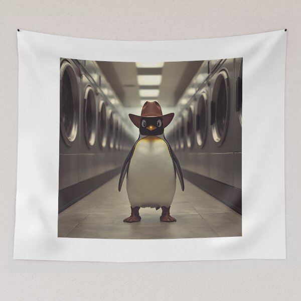 Item preview, Cowboy Penguin – Funny Western Animal Art, Cute Penguin in Cowboy Hat & Boots, Quirky Gift designed and sold by dreamz-world.