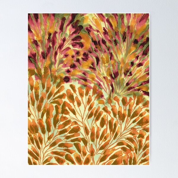 Item preview, Earthy Botanical Abstract Floral Pattern designed and sold by trajeado14.