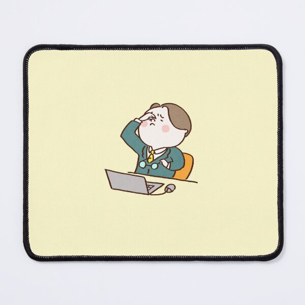 Item preview, Businessman Holding Head from PC Eye Strain designed and sold by Chunu Doodles.