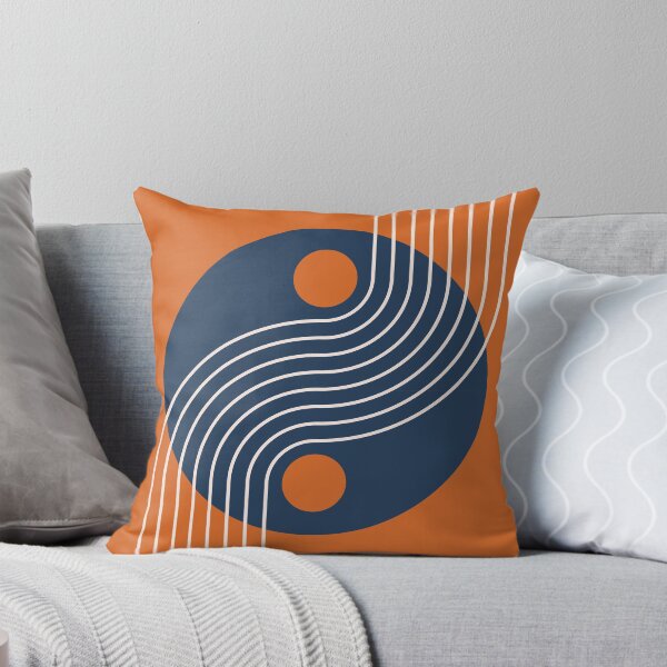 Item preview, Mid Century Modern Geometric Abstract Wavy Lines and Sun designed and sold by nineFlorals.