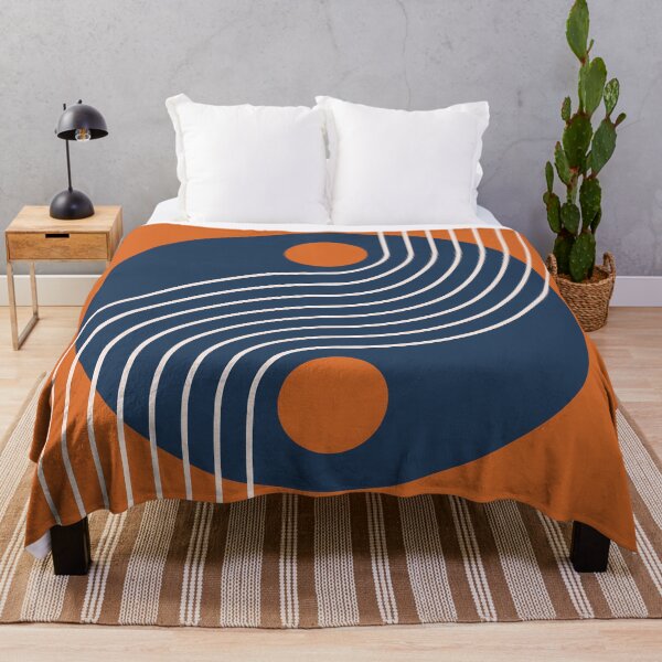 Item preview, Mid Century Modern Geometric Abstract Wavy Lines and Sun designed and sold by nineFlorals.