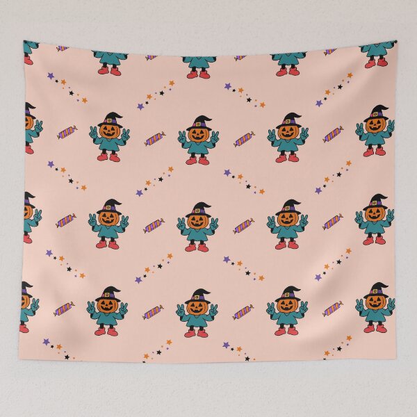 Item preview, Cute Pumpkin Witch Pattern designed and sold by Dino-Lune.