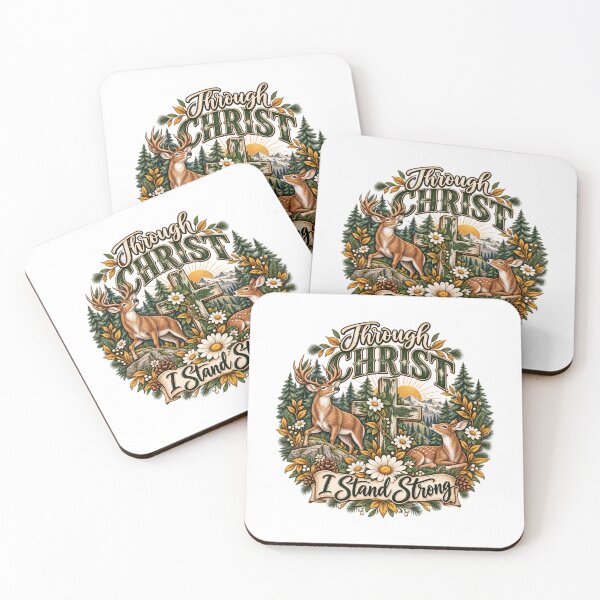Item preview, Christian Deer Faith Cross Christmas Rustic Winter Design designed and sold by FuzionRaptor.