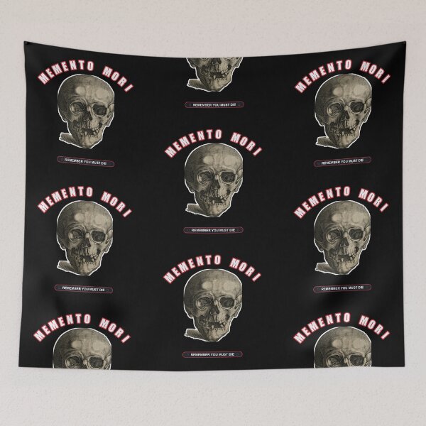 Item preview, Memento Mori Neo Tribal Skull Streetwear Dark Aesthetic T-Shirt designed and sold by Giobb-Artwork.
