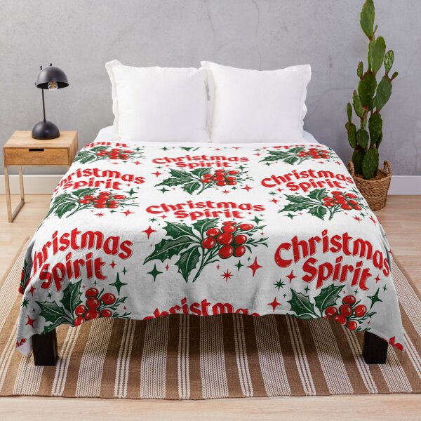 Item preview, Christmas Spirit Vintage Holiday Holly Berries Festive Graphic designed and sold by AnnieGreene1.