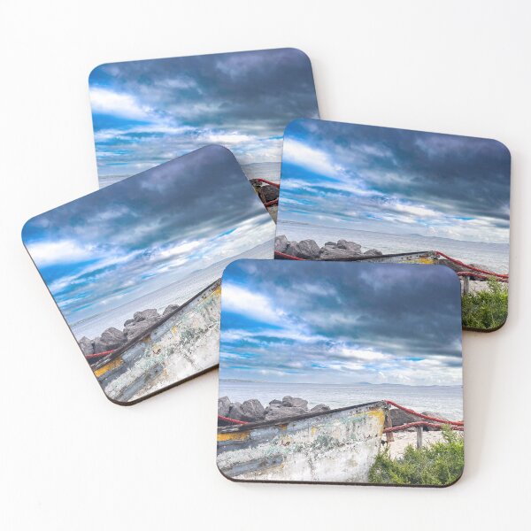 Item preview, Vintage Distressed Rowboat by the Ocean designed and sold by Coastal Wearable Art & Home Decor.