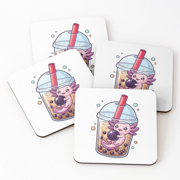 Item preview, Cute Axolotl Boba Tea Tapioca Pearl Milk Tea Cup designed and sold by YNAMREG.
