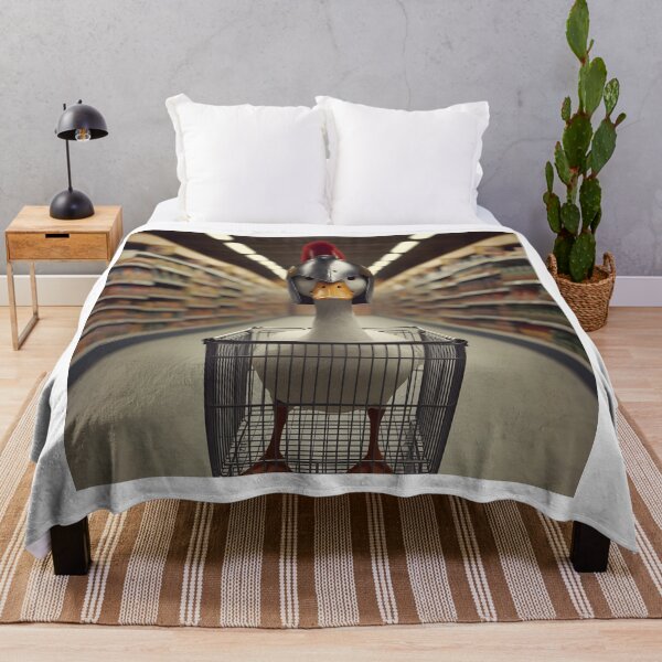 Item preview, Knight Duck in Shopping Cart – Funny Medieval Duck Art, Absurd Animal Humor & Quirky Gift designed and sold by dreamz-world.