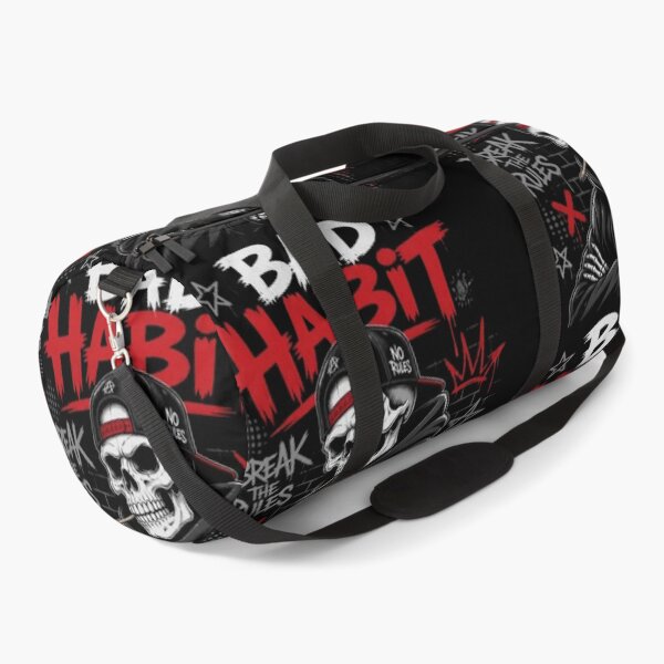 Item preview, Bad Habit Rebellious Skeleton Streetwear Graphic T-Shirt designed and sold by Aura Craft Co..