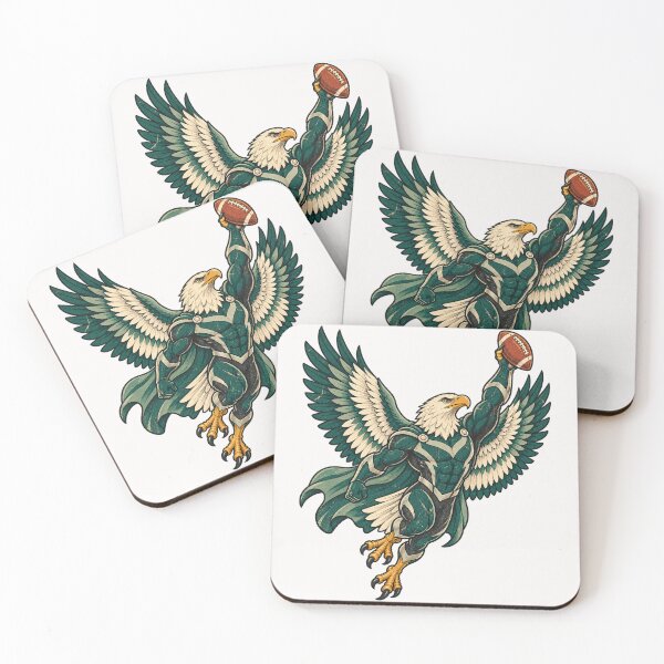 Item preview, Philly Muscle Eagle Superhero Catching Football Vintage designed and sold by CozyCubs-Art.