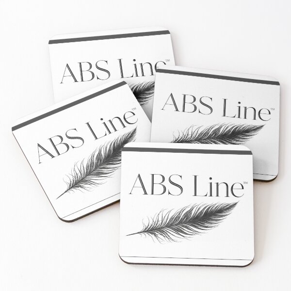 Item preview, ABS Line White Logo - Minimal Black Feather Elegant designed and sold by Ahmadhamroush.