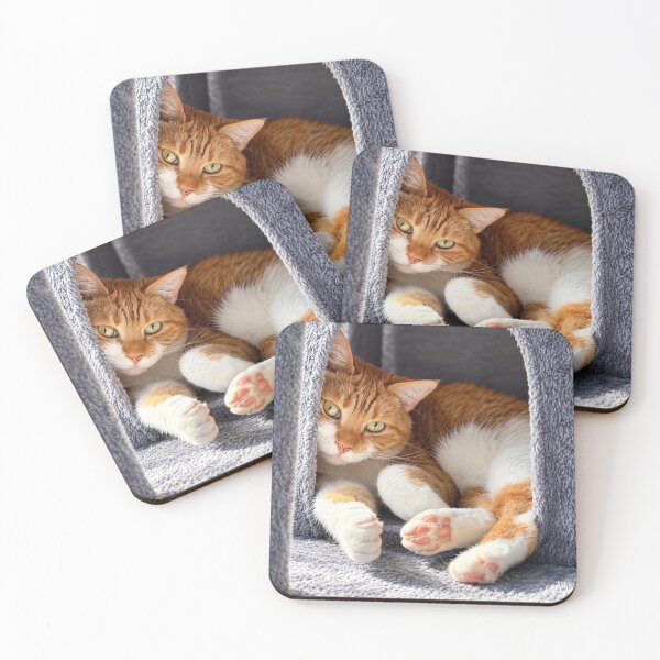 Item preview, Cozy Orange Tabby Cat with Pink Toe Beans designed and sold by Kimberly Palmer.