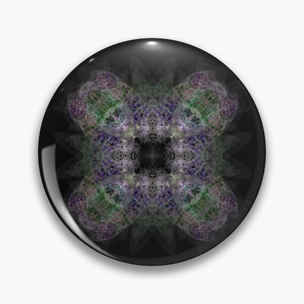 Item preview, Quadruple Symmetric Fractal Motif on Black Background designed and sold by Seamless Serenity.
