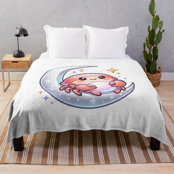 Item preview, Celestial Cancer Crab Pearl Crescent Moon Water Sign designed and sold by YNAMREG.