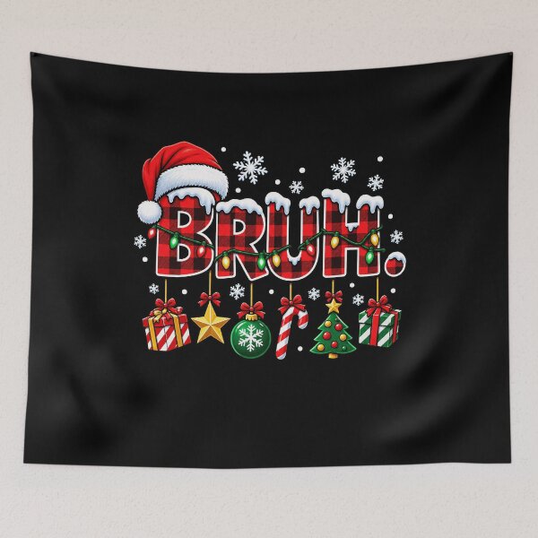 Item preview, Festive Bruh Christmas Design with Gifts and Snowflakes designed and sold by rafaeltto.