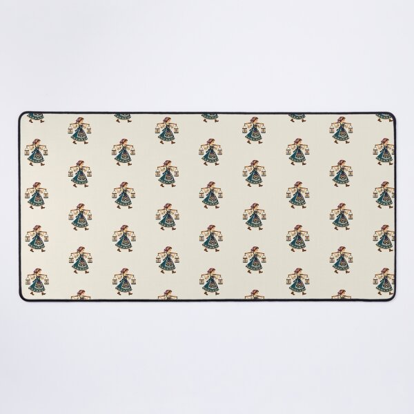 Item preview, Folk Milkmaid Carrying Milk Pails on a Yoke designed and sold by H. Doucette Studio.