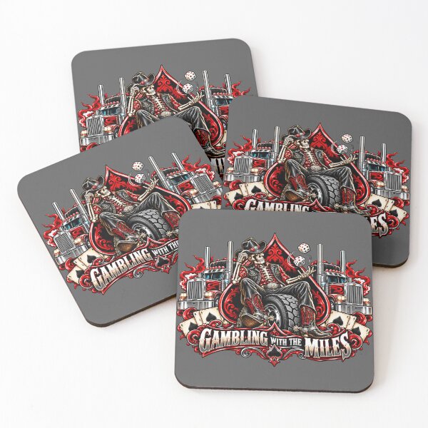 Item preview, Gambling With The Miles & Cowboy Skeleton Trucker designed and sold by NomadForge.