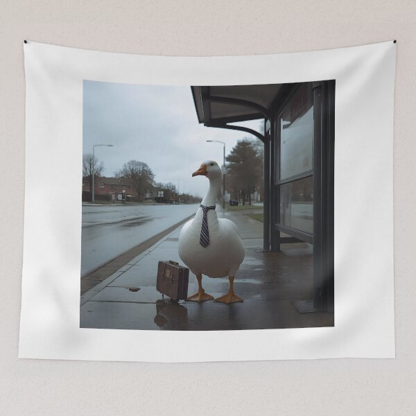 Item preview, Corporate Goose Waiting for the Bus – Funny Office Worker Animal, Tired Commuter Humor & Work Life Gift designed and sold by dreamz-world.