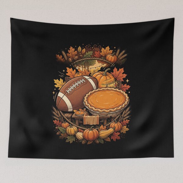 Item preview, Autumn Football Pumpkin Pie Thanksgiving Feast designed and sold by DariaOltes.