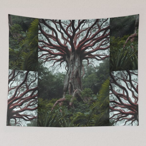 Item preview, Massive Ancient Tree With Crimson Branch Canopy designed and sold by monkeybusiness.pt.