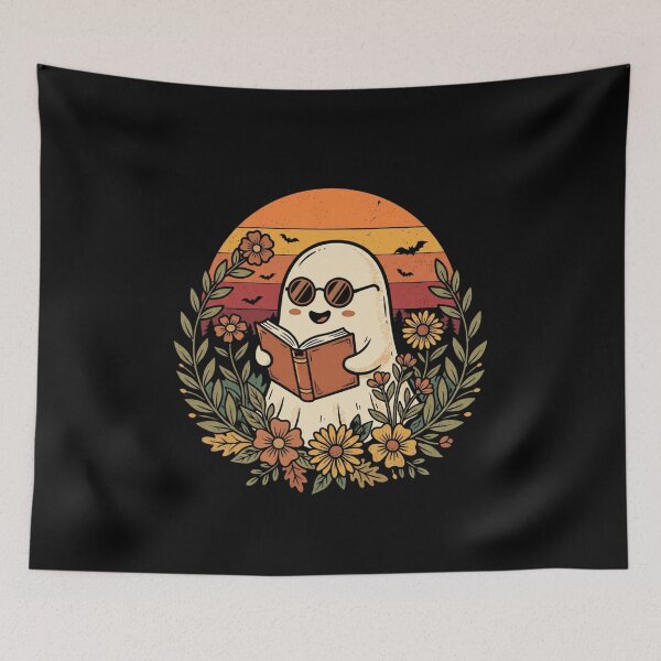 Item preview, Vintage Ghost Reading Book Fall Floral designed and sold by DariaOltes.